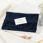 Personalised Navy Blue Pure Cashmere Scarf, thumbnail 1 of 10