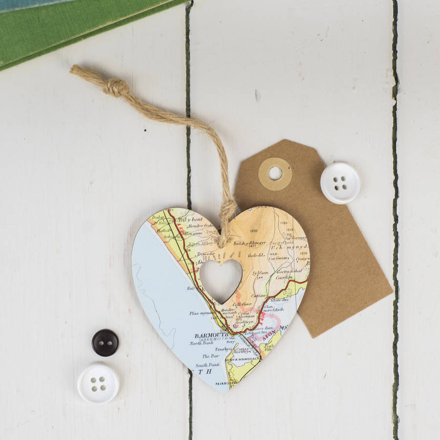 Personalised Map Heart, 1 of 4