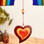 Rainbow And Heart Stained Glass Effect Sun Catcher, thumbnail 2 of 10