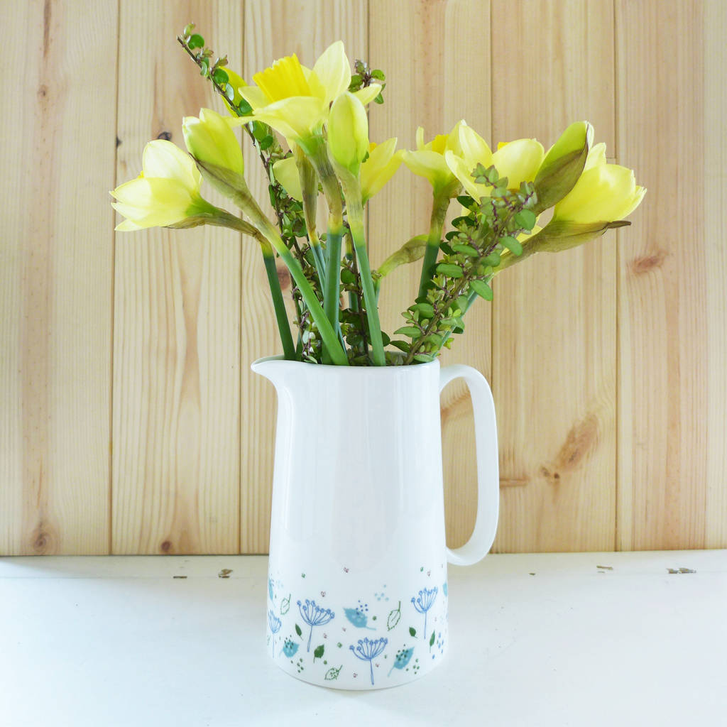 blue parsley custard jug by charlotte macey | notonthehighstreet.com