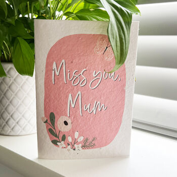 Miss You Mum Plantable Seeded Mother's Day Card, 6 of 7