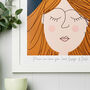 Personalised Female Face Portrait Print, thumbnail 2 of 5