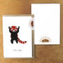 Pack Standing Red Panda Greetings Card, thumbnail 3 of 7