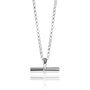 T Bar Necklace In Sterling Silver, thumbnail 3 of 6
