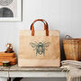 Bee Market Tote Natural Jute, thumbnail 2 of 3