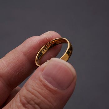 5mm Gold Engraved Band Ring, 2 of 9