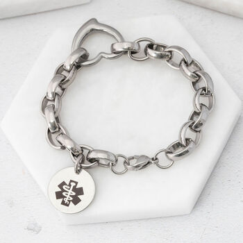 Medical Alert Bracelet With Heart Connector Adore, 4 of 8