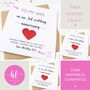 3rd Wedding Anniversary Card With Leather Heart, thumbnail 2 of 8