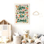 You Are So Loved Green Woodland Nursery Art Print, thumbnail 2 of 9
