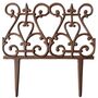 Ornate Cast Iron Garden Lawn Edging Panel 27 X 26.5cm, thumbnail 1 of 4