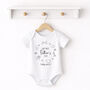 Personalised Our First Father's Day Babygrow / Baby Bodysuit Animals Mono, thumbnail 3 of 8