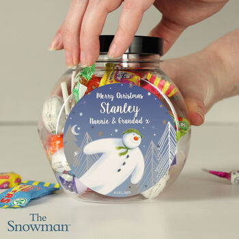 Personalised The Snowman Sweet Jar – Stocking Filler, 2 of 4