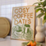 Cosy Coffee Dates Print, thumbnail 3 of 4