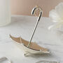 Umbrella In Silver Finish Ring Holder In Gift Box, thumbnail 1 of 2