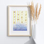 'Shoreline' Personalised Art Print Gift For Couple, thumbnail 1 of 3