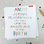 Birthday 'Joyous Felicitations' Funny Birthday Card, thumbnail 1 of 3