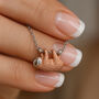 Personalised Sterling Silver And Rose Gold Sloth Necklace, thumbnail 1 of 8