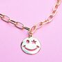 Smile With Me Gold Plated Brass Chain Necklace, thumbnail 1 of 4