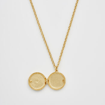 Gold Sun Locket Necklace, 4 of 9