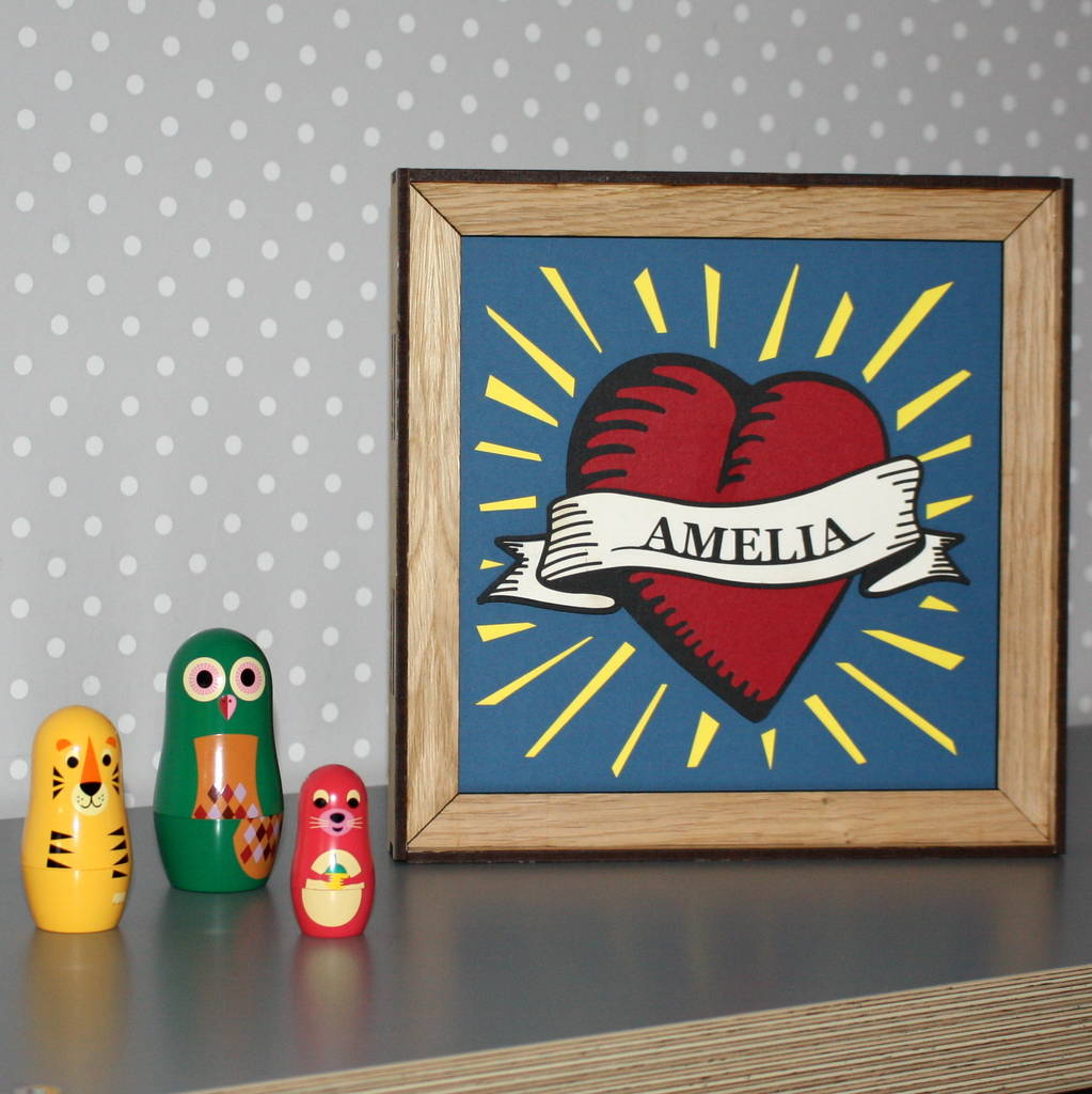 Personalised Papercut Heart Picture In Oak Frame, 1 of 8