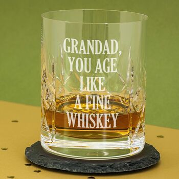 Your Own Message Cut Crystal Whiskey Tumbler, 3 of 3