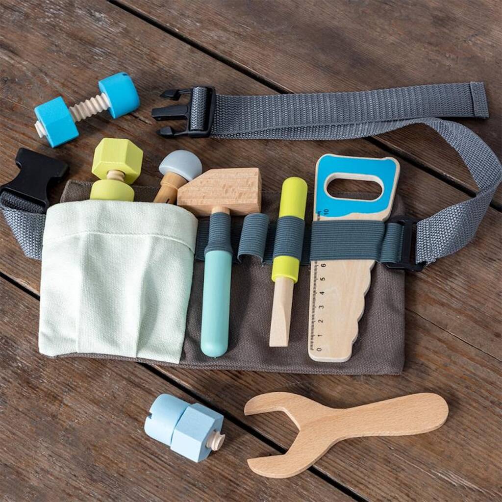 Wooden Tool Belt Play Set, 1 of 3