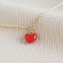 Tiny Enamel Heart Necklace, thumbnail 6 of 11
