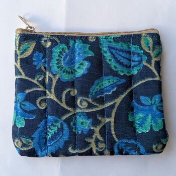 Colourful Quilted Mini Sari Pouches: Assorted Colours And Patterns, 3 of 8