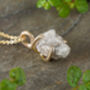 Natural Raw Diamond Necklace In 14k Yellow Gold, thumbnail 1 of 3