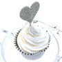 Glitter Heart Cake Toppers, thumbnail 4 of 4