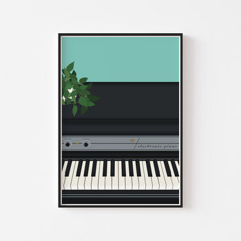 Electric Piano Keys Print | Instrument Music Poster, 3 of 10