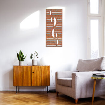 Slotted Pattern Metal Wall Art Contemporary Decor, 8 of 12