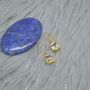 Green Amethyst Silver Drop Square Earrings, thumbnail 5 of 9