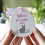 First Easter Rabbit Ceramic Hanging Decoration, thumbnail 4 of 9
