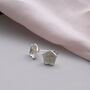 Sterling Silver Flower With Golden Stamen Ear Studs, thumbnail 1 of 4