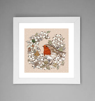 'Robin And Wreath' Print, 2 of 3