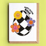 Personalised Checkerboard Egg Easter Card, thumbnail 1 of 2