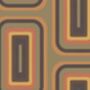 Retro Oblong Wallpaper Tan + Orange, thumbnail 2 of 2