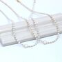 Adjustable Mini Gem Beaded Necklace On Silver Or Gold Vermeil, thumbnail 6 of 12