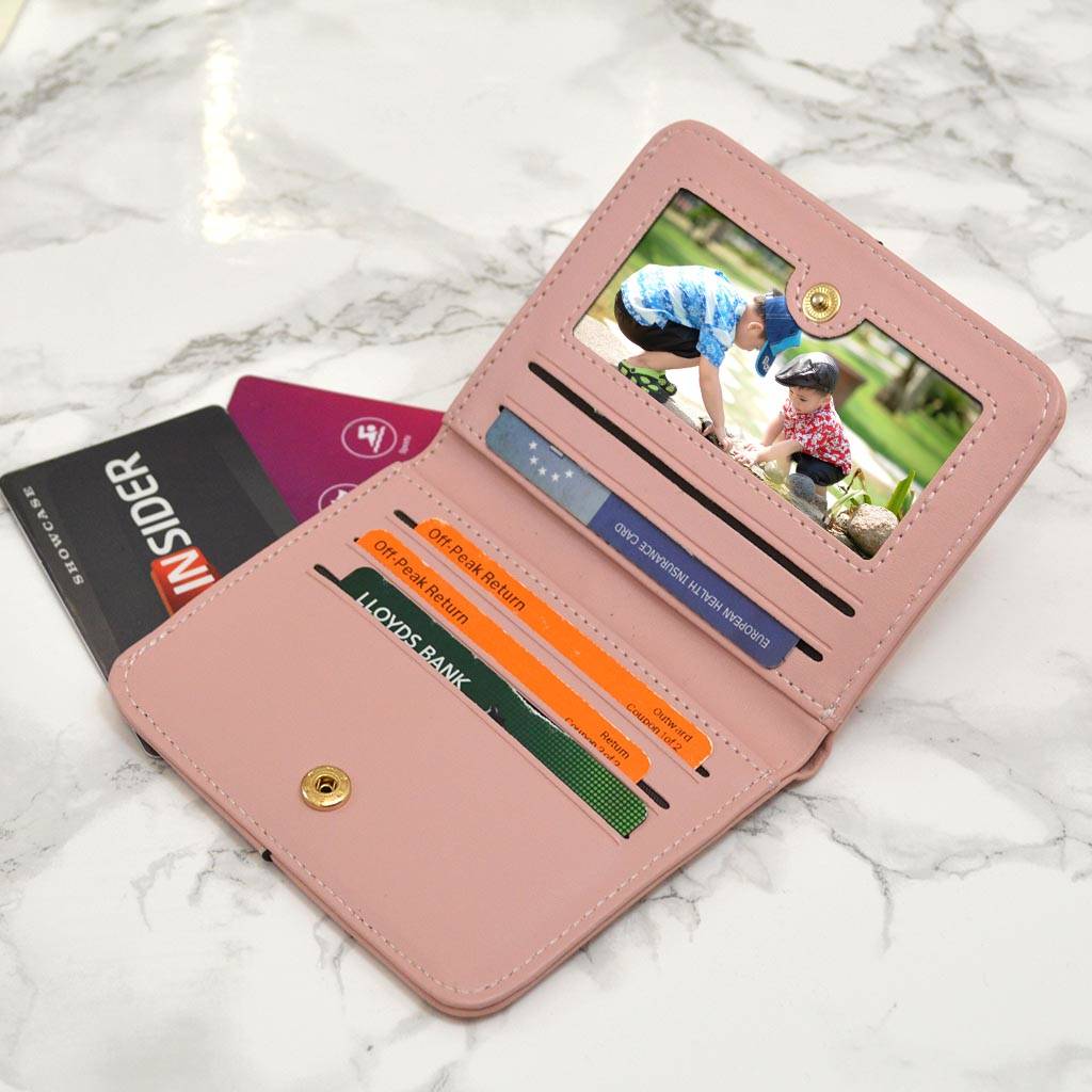 Personalised Pink Folding Wallet Gift For Mum By