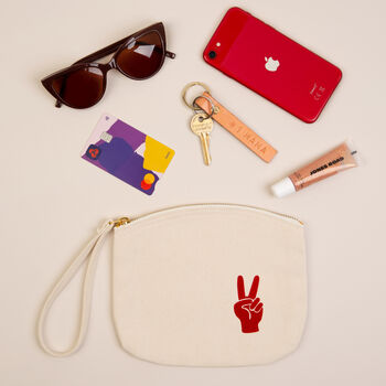 Peace Or Love Zip Pouch, 3 of 3