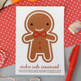 Gingerbread Man Christmas Ornament Postcard, thumbnail 1 of 5