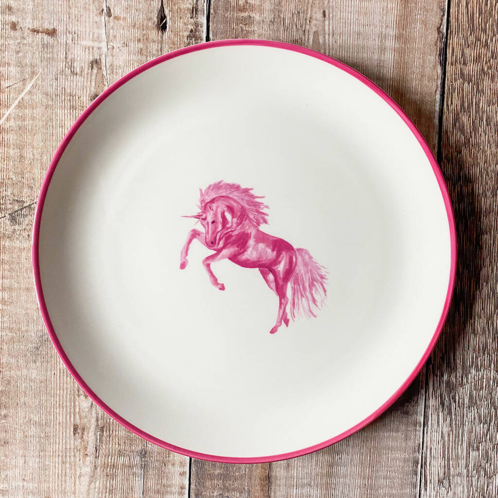 Unicorn Coupe Dinner Plate, 1 of 3