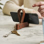 Personalised Leather Phone Stand Keyring, thumbnail 10 of 12