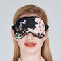 Silk Sleep Mask Eye Mask 100% Pure Soft Mulberry Silk Black Peacock Luxury Travel Gift Blackout Hypoallergenic, thumbnail 1 of 5
