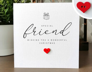 Christmas Card For Friend, To A Special Friend Christmas Card, Personalised Card For Friend, Handmade Card, 2 of 4