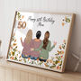 50th Birthday Mum Personalised Family Print, thumbnail 1 of 6