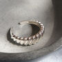 Sterling Silver Croissant Ring Adjustable Open, thumbnail 5 of 11