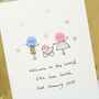 Personalised 'Button Pram' Handmade New Baby Card, thumbnail 3 of 10