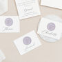 Place Cards With Lilac Wax Seals, thumbnail 1 of 2